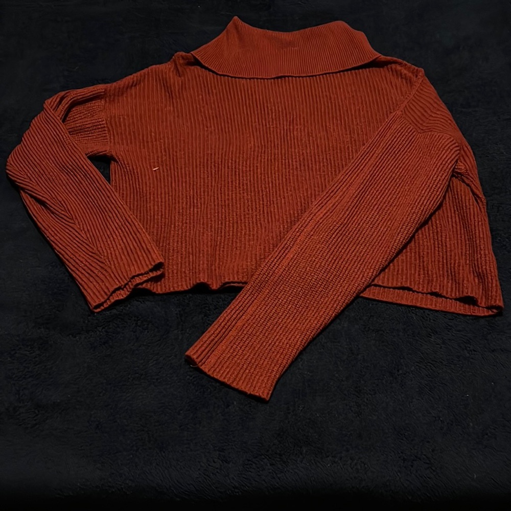 Dark orange rust color sweater